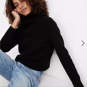 Madewell (Re)sourced Cashmere Turtleneck Sweater, Black, XS